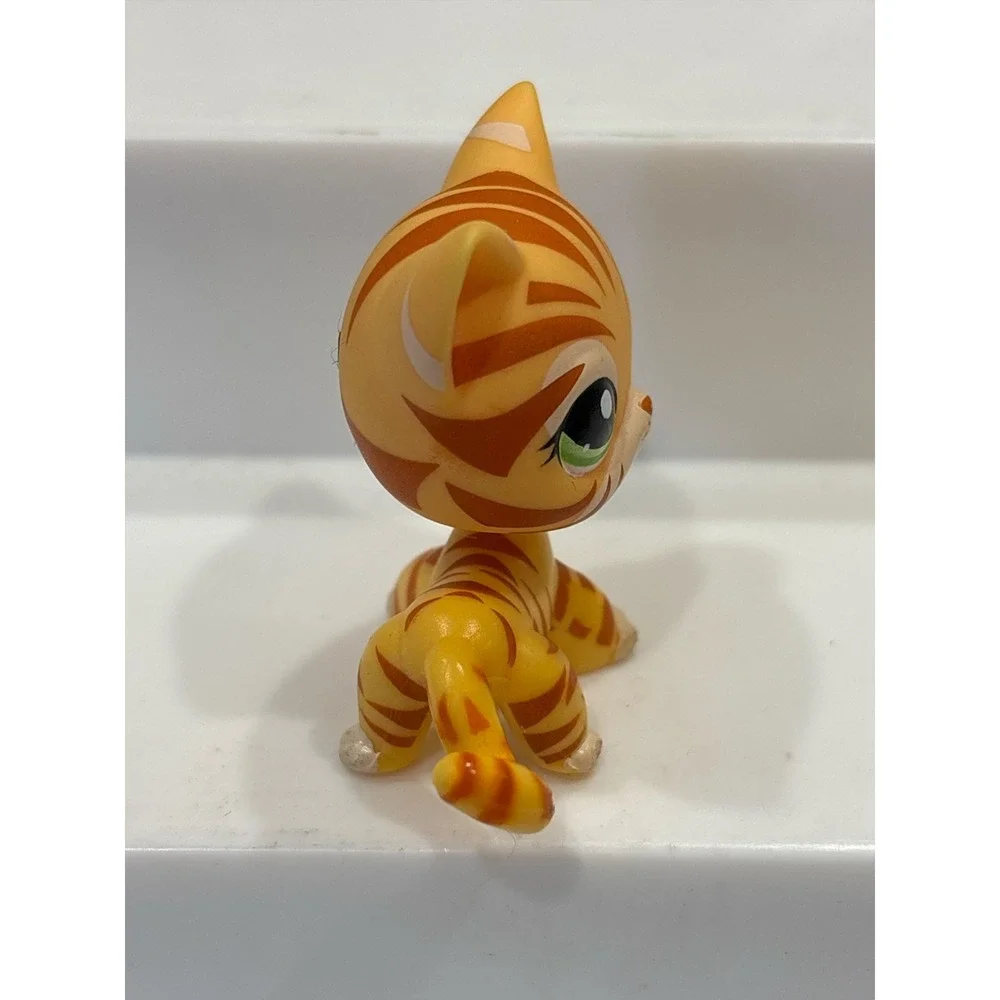 Littlest Pet Shop LPS Shorthair Cat Tiger #1451 Rare Authentic Hasbro